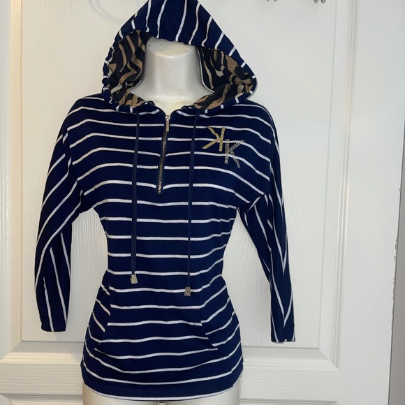 Kim kardashian stripe hoodie with front pockets - Picture 3 of 8